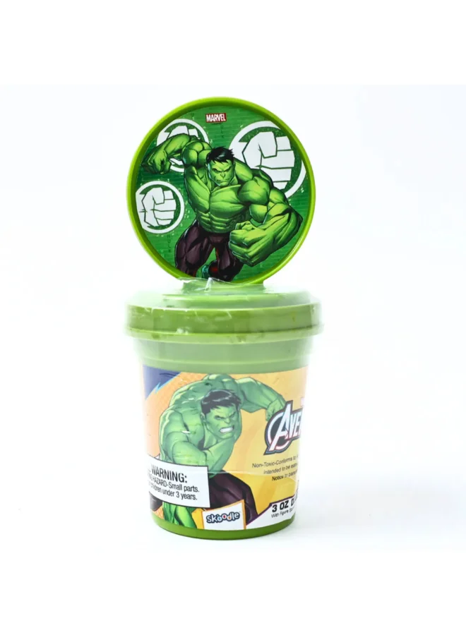 MARVEL Hulk Clay Dough with Figure Stamper Multicolour 3oz 100386